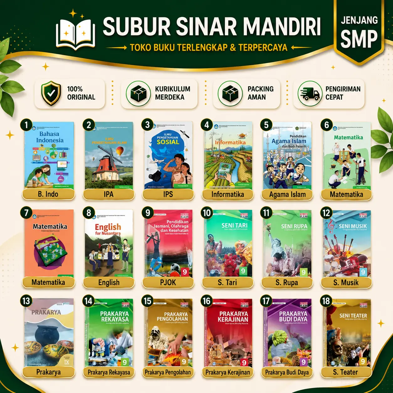 Kumpulan Buku SMP Kelas 9 Buku Kelas 9 Kurikulum Merdeka