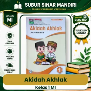 Buku Akidah Akhlak Kelas 1 MI KMA 450